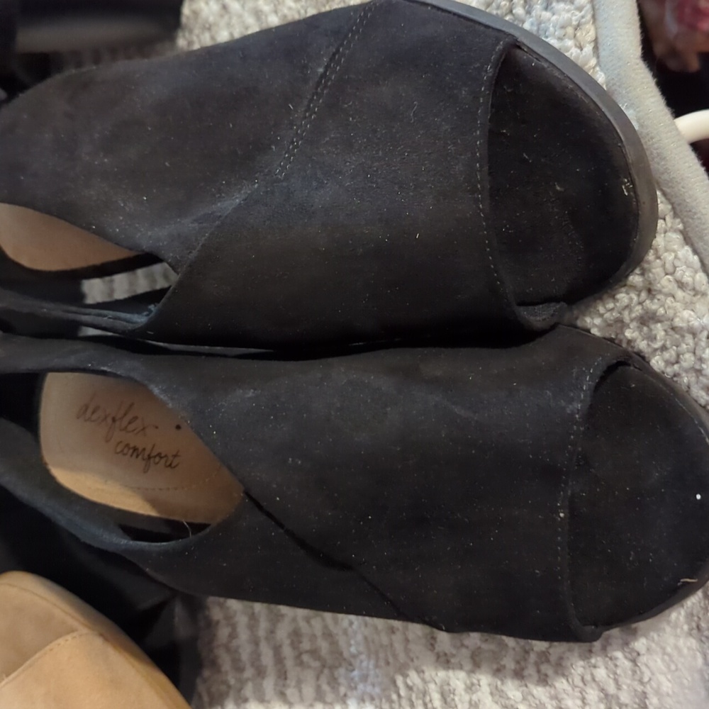 Dexflex Comfort Black Women's Mule Heels Size 7